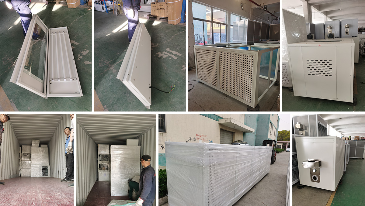 1 set diesel spray booth and 1 set prep station Ship to Thailand successfully